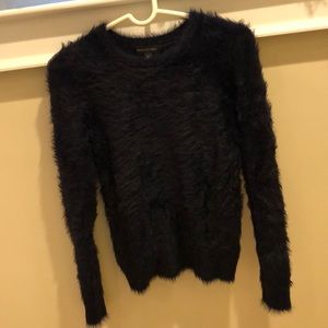 Banana republic navy fuzzy sweater sz s